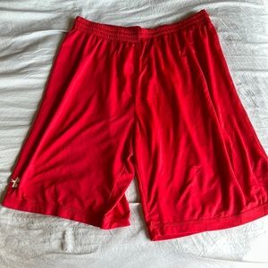 Generic red training shorts